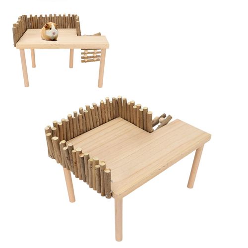 Pssopp Wooden Hamster Playground Activity Climb, Wooden Toys with Ladder for Golden Bear Sugar Glider