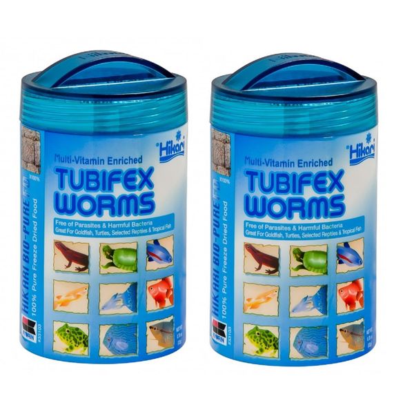 Hikari Tubifex Worms Fish Food (0.7 oz.) [Set of 2]