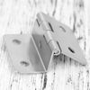 Mgoodoo Three Fold Hinges, 10Pcs Silver Classic Iron Surface Mount Hinges, 30mm x 34mm