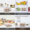 2 Layer Automatic Rolling Egg Holder Storage Container For Fridge Refrigerator