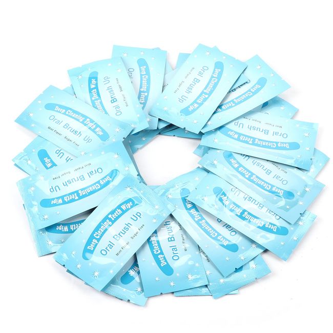50Pcs Wipes Dental Clean Teeth Wipe Cloth Tooth Cleansing Tool for Oral Deep Cleaning Tooth Wipes Adults Fluoride,Oral Brush Up Teeth Wipes,Tooth Wipes,Teeth Wipes for Adults,Wipes