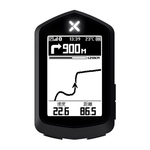 XOSS NAV Cycling Computer, GPS, Cyon, Navigation, 2.4 Inches, Data Customization, Up to 33 Hours, IPX7 Waterproof, Type-C Bluetooth 5.0, ANT+ Compatible, Japanese Instruction Manual (English Language Not Guaranteed)