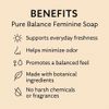 Pure Balance ph Cleansing Soap Bar 4 oz, Refreshing Itch and Odor Reducer