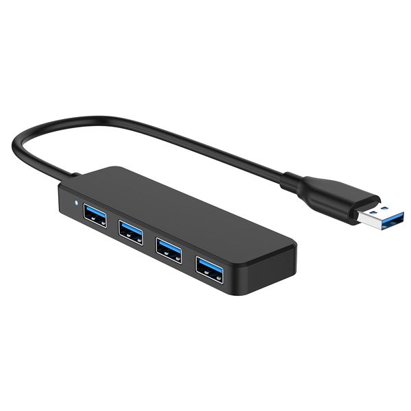 USB Hub, Yizhet 4 Port USB 3.0 Hub USB Verteiler, SuperSpeed 5Gbps Datenhub, USB Erweiterung mit 30cm Kabel, Kompatibel mit MacBook Air/Pro/Mini, PS4, Laptops und PC, USB Flash Drives, HDD