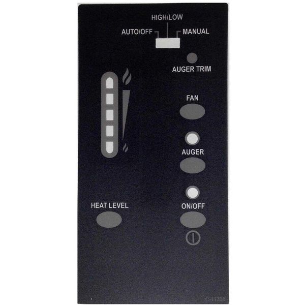 Vista Flame Control Panel Decal With T/Stat Switch (Post July 06): 50-1476