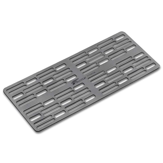 FIELDOOR Titanium Grill Plate, Storage Bag, Open Fire, Cooker, Camping, Outdoors, Lightweight, Barbecues, Solo, Mountain Climbing, Bonfire