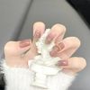 mallnoo 24 Piece Nail Tip Shell Drill Elegant Coming-of-Age Ceremony Reception Party After-Party Wedding Nails