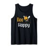 Funny Beekeeper Bee Happy Honeycomb Beekeeping Tank Top