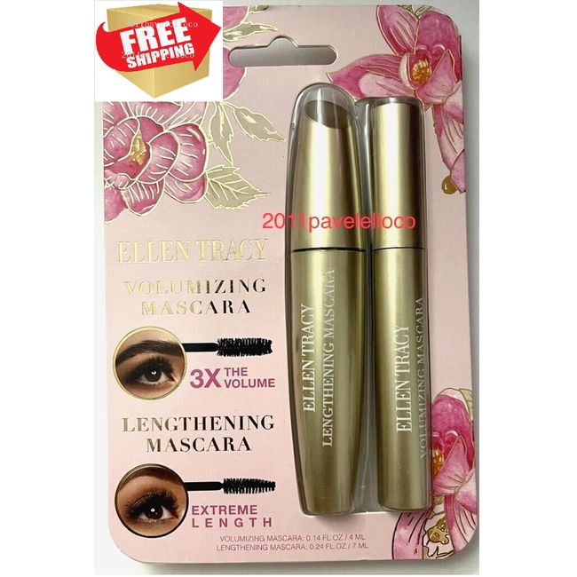 Ellen Tracy Mascara Duo  Volumizing & Lengthening  ~  Black ~ Makeup