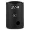Capri Tools 3/4-Inch Shallow Impact Socket, 1/2-Inch Drive, 6-Point, SAE