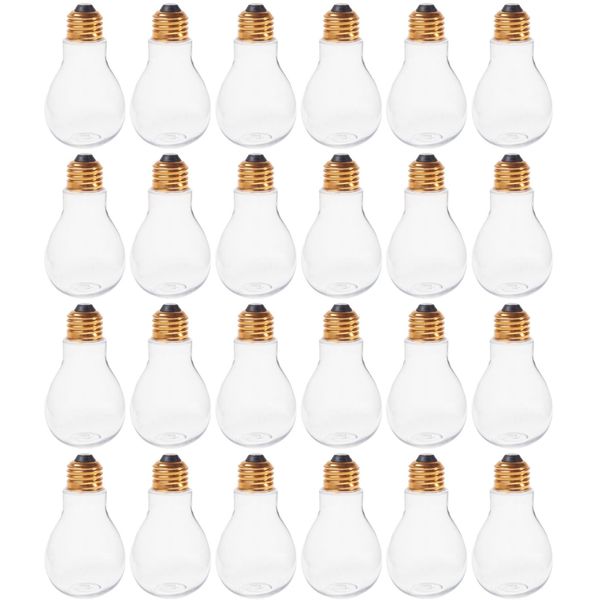 Creative Hobbies® Clear Fillable Plastic Light Bulbs – DIY Crafts, Party Favors & Wedding Decor – Standable Design | 24 Pack