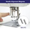 Needle Alignment Magnets, Longarm Machine Needles Magnet for Quilting Sewing Machine Help Align Needle Straight 2 Pack