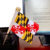 TSMD Maryland State Flags Small Mini Hand Held Stick Flags,5x8 Inch,12 Pack