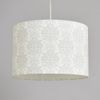 Litecraft Light Shade 30 cm Damask Print Easy Fit Ceiling Lampshade - Grey