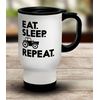 Shopagift Eat Sleep Farmer Repeat Travel Mug Cup
