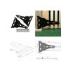 Everbilt Heavy Duty 8” Black Decorative Tee Hinge  (2-Pack)