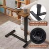 Height Adjustable Overbed Bedside Desk Movable Sofa Laptop Table Folding Tilting