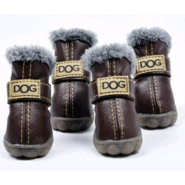 Cozypaws Dog Snow Boots: Stylish And Warm Footwear For Your Furry Friend - Dark Coffee / LARGE