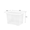 JMS we create smile [Pack of 2] Home Office Clear Plastic Stackable Storage Boxes & Lids (80 Litre)