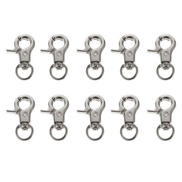 10Pcs Keychain Hooks Pets Cage Hook Belt Clip Bird Cage Lobster Clasp