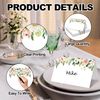 HMJKL Table Place Cards, Floral Themed, 25 Pack - White
