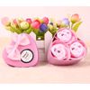 Heart Shape Rose Soap Flowers Tin Box Valentines Day Gift