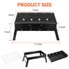 Folding Portable Barbecue Charcoal Grill, Moclever Stainless Steel Small Charcoal Grill, Mini BBQ Tool Kits for Outdoor Cooking Camping Picnics Beach