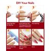 Yokilly Practice Hand for Acrylic Nails,100PCS Practice Nail Tips Flexible Nail Practice Hand with Stand,Silicone Nail Hand Practice Model for Nail Training,Fake Hands With 3PCS Professional Nail File