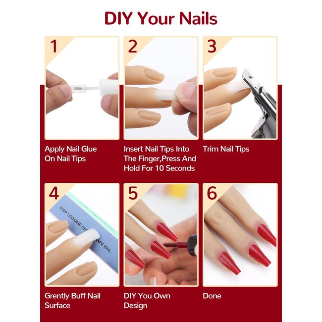 How to Use a Practice Hand for Acrylic Nails