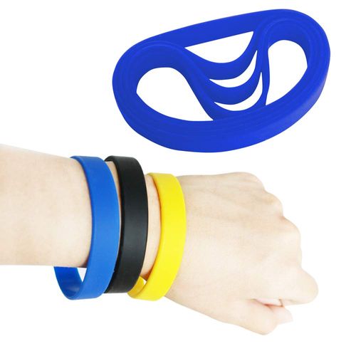 Popluxy Silicone Wristbands Silicone Bracelets for Sports and Team Dividing, Solid Color, Set of 12