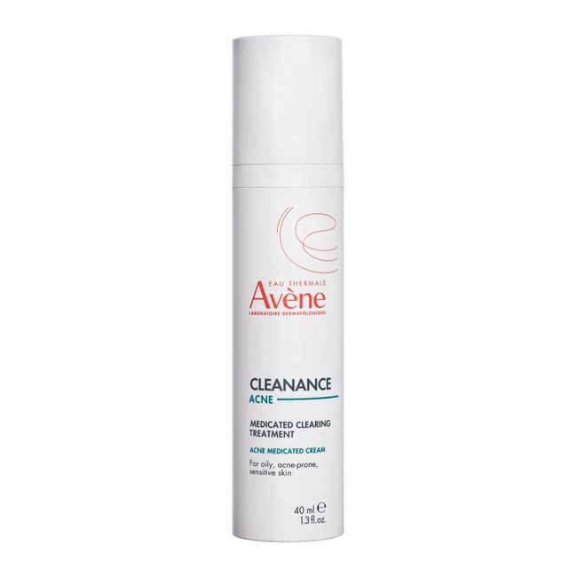 Eau Thermale Avène Cleanance ACNE Medicated Clearing Treatment with Micronized Benzoyl Peroxide, Treatment Cream for Acne Blemishes and Blackheads, Safe For Sensitive Skin