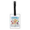 Gift Base Beware Crazy Christmas Man Visual Luggage Tag with Black Strap