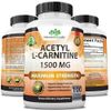 Acetyl L-carnitine 1500Mg Capsules High Potency 100 Count Nutritional Supplement