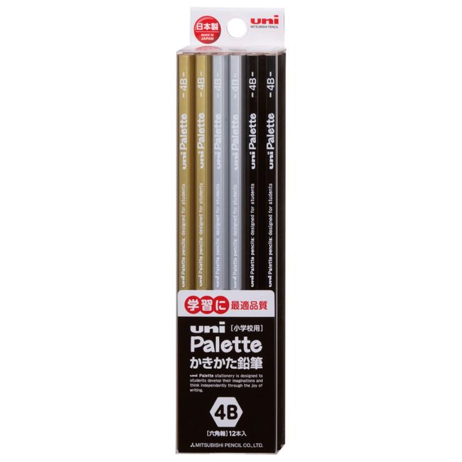 Mitsubishi Pencil K56174B Uni Palette 4B Black 1 Dozen