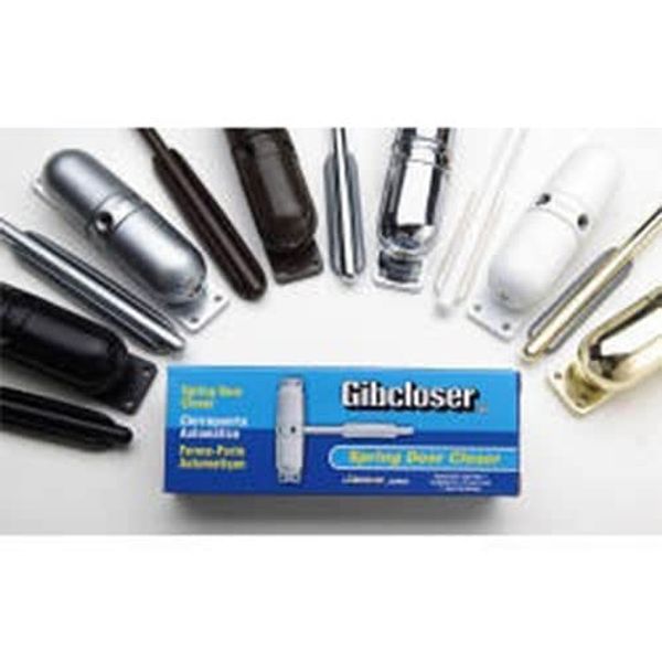 Gibcloser Surface Mounted Spring Door Closer - 23.5 x 16.5 x 3.5cm White Pre-Packed