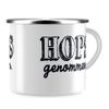 JUNIWORDS Enamel Mug Hops Taken Silver Cup Rim