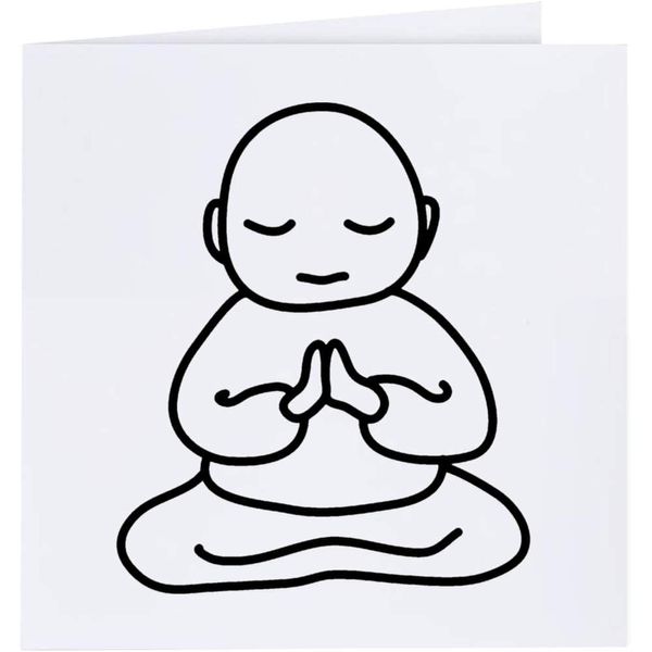 'Buddhist Monk' Blank Greeting Card (GC00005432)