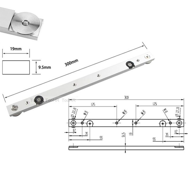 Cheap Aluminium Alloy T-tracks Slot Miter Track and Miter Bar Slider Table  Saw Miter Gauge Rod Woodworking Tools DIY