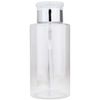 Pana 10 Oz Clear Silver Flip Cap Plastic Liquid Push Down Pump Dispenser Bottle