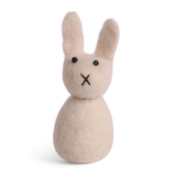 Easter Rabbit Pendant White Felt