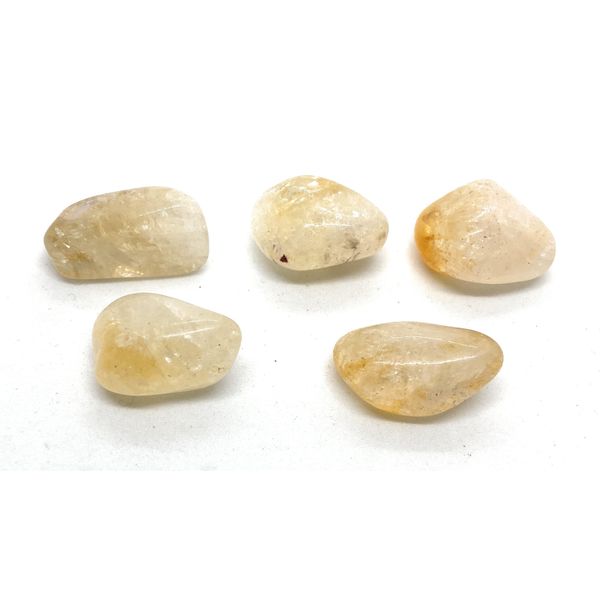 Citrine Small Crystal Tumbled Stones - 5 Pc