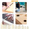 Pack of 155 Threaded Insert Wood Screw-In Sleeves Set Screw Nut M4 M5 M6 M8 Ramp Sleeve Zinc Alloy Hex Nuts Assortment for Wooden Furniture