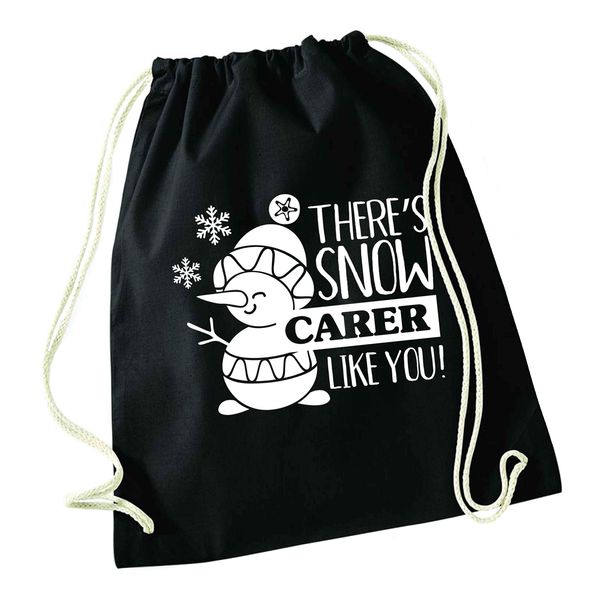 Flox Creative Black Drawstring Bag Snow Carer Like You