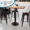 18'' Round Restaurant Table Base with 3'' Dia. Bar Height Column