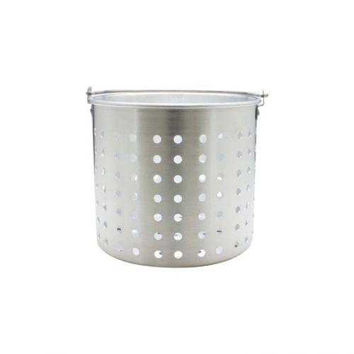 TrueCraftware- 16 qt. Aluminum Steamer Basket 9-3/4" x 8-3/8" fits 16 qt. Stock Pot- Steamer Cookware Steamer Basket Insert Steamer Basket Steamer Insert for Veggie Fish Seafood Cooking