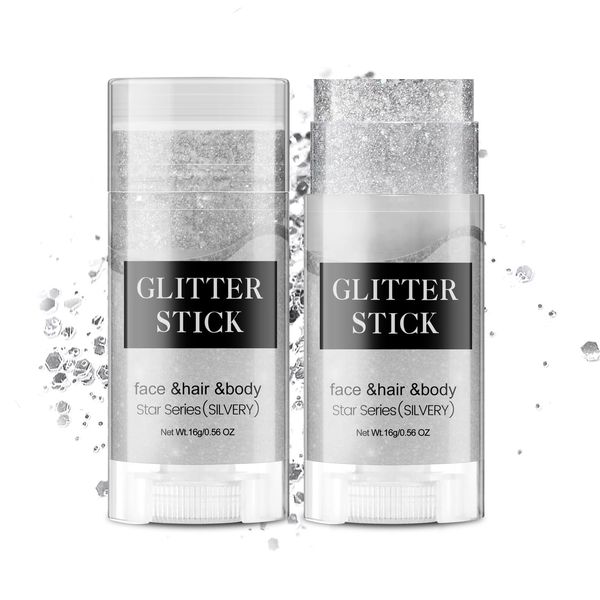 KYDA Body Glitter Stick, Face Hair Glitter, Body Glitter Cream, Mermaid Glitter Chunky Glitter Body Cream, Glitter Gel für Körper, Haare, Gesicht und Augen-#05