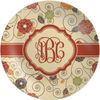 Personalized Fall Flowers Melamine Salad Plate - 8"