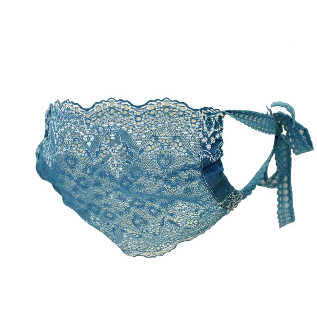 Lace Mask Cover Tortoise Blue (Made in Japan)