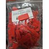 100 Red Plastic Padlock Security Seals With Metal Wire By Secure Cable Tie