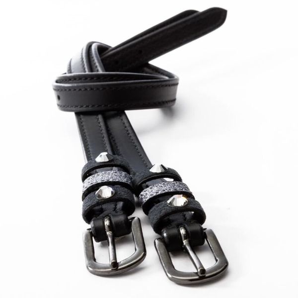 Spur Strap Grey with Rhinestones